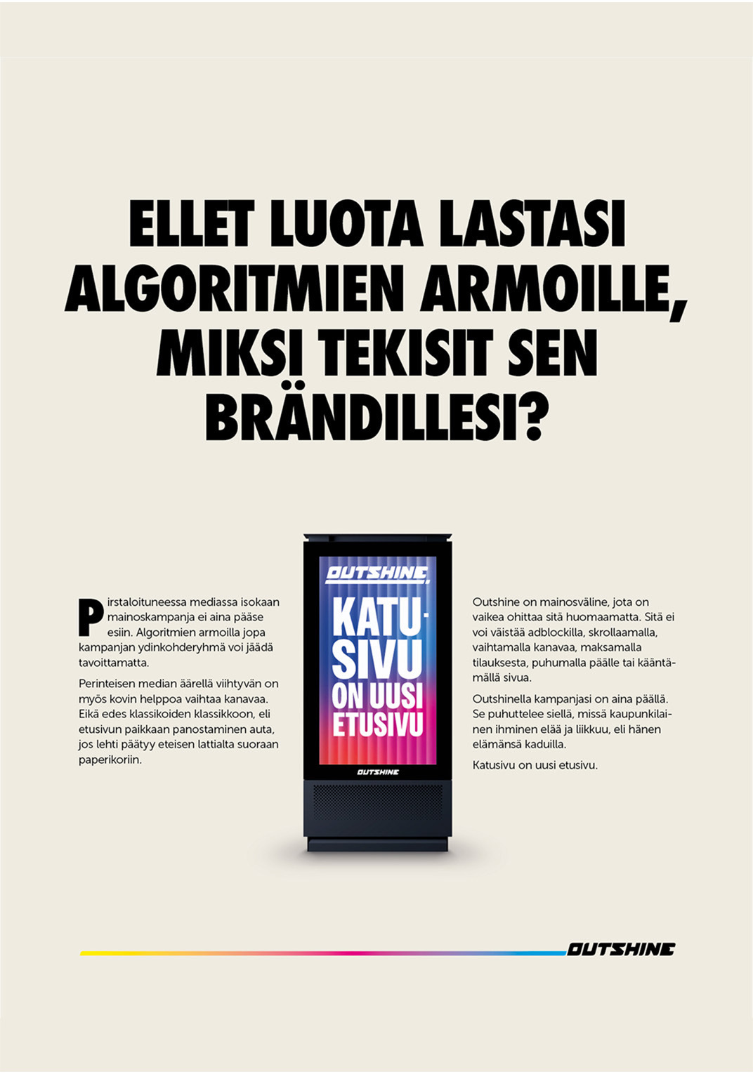 Katusivun viesti mediassa