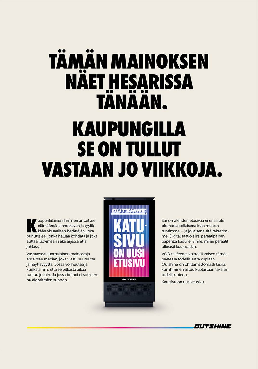Katusivun viesti mediassa