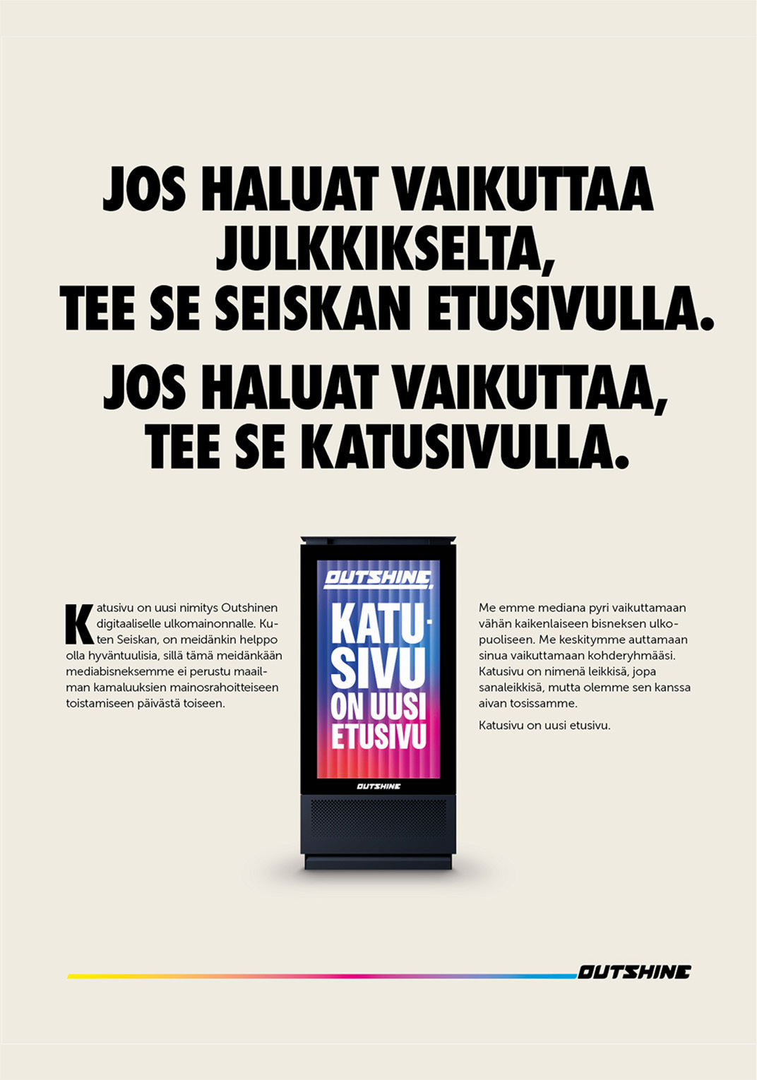 Katusivun viesti mediassa