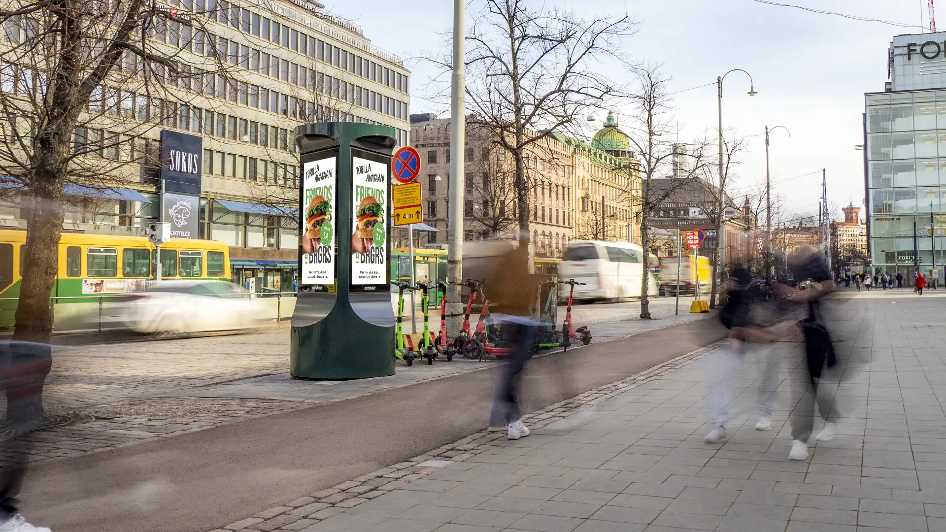 Kolmiopilari Helsingin keskustassa