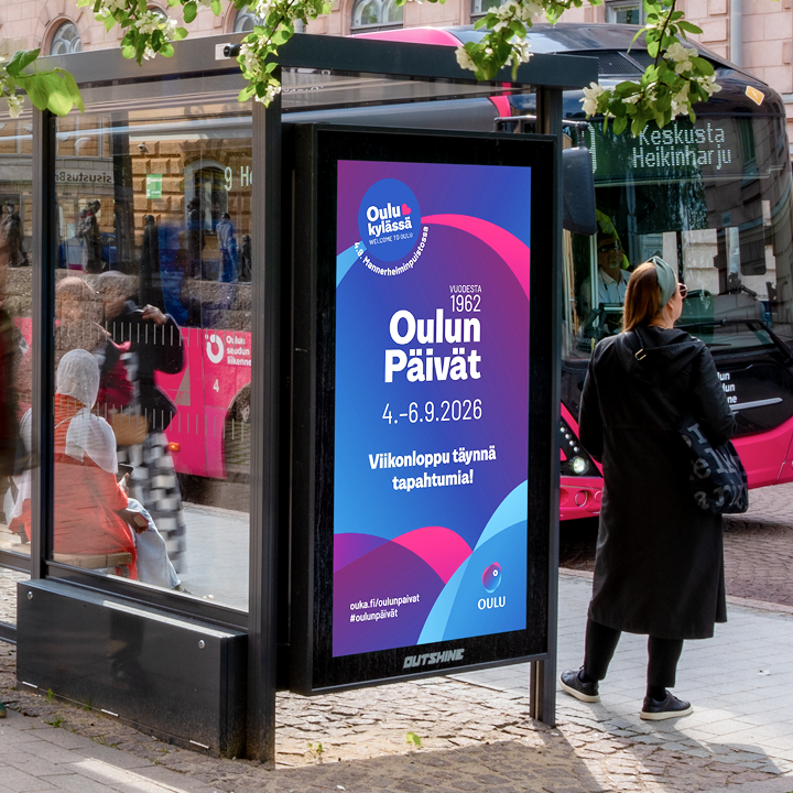 Outshine advertising screen in a property