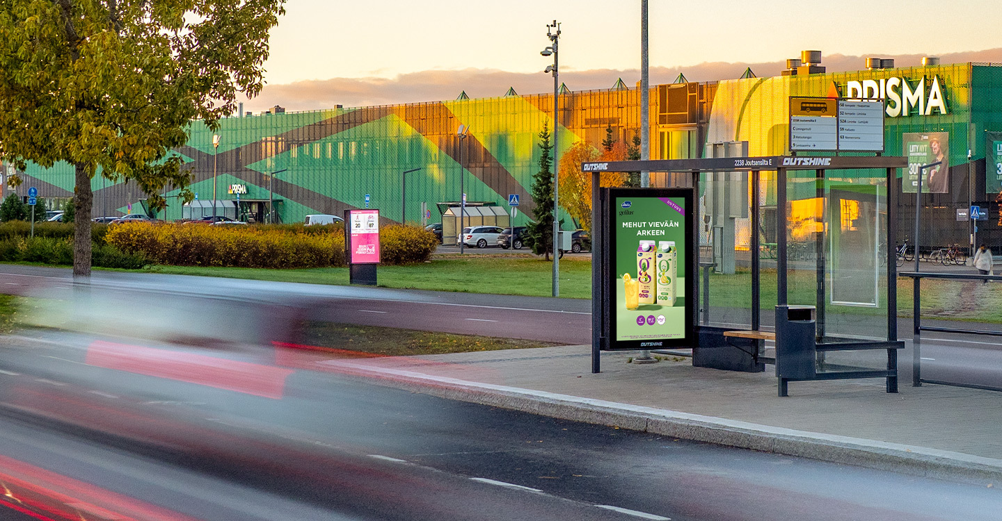 Oulun bussipysäkit digiajassa