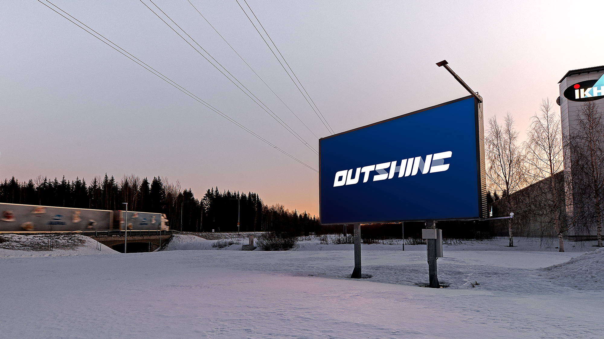 Picture of a screen in Oulu Kaakkuri during winter