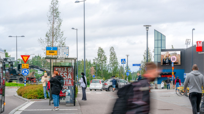  Picture of a screen in Espoo Urheilupuisto